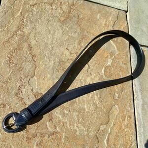 Vintage 90s Navy Leather Belt